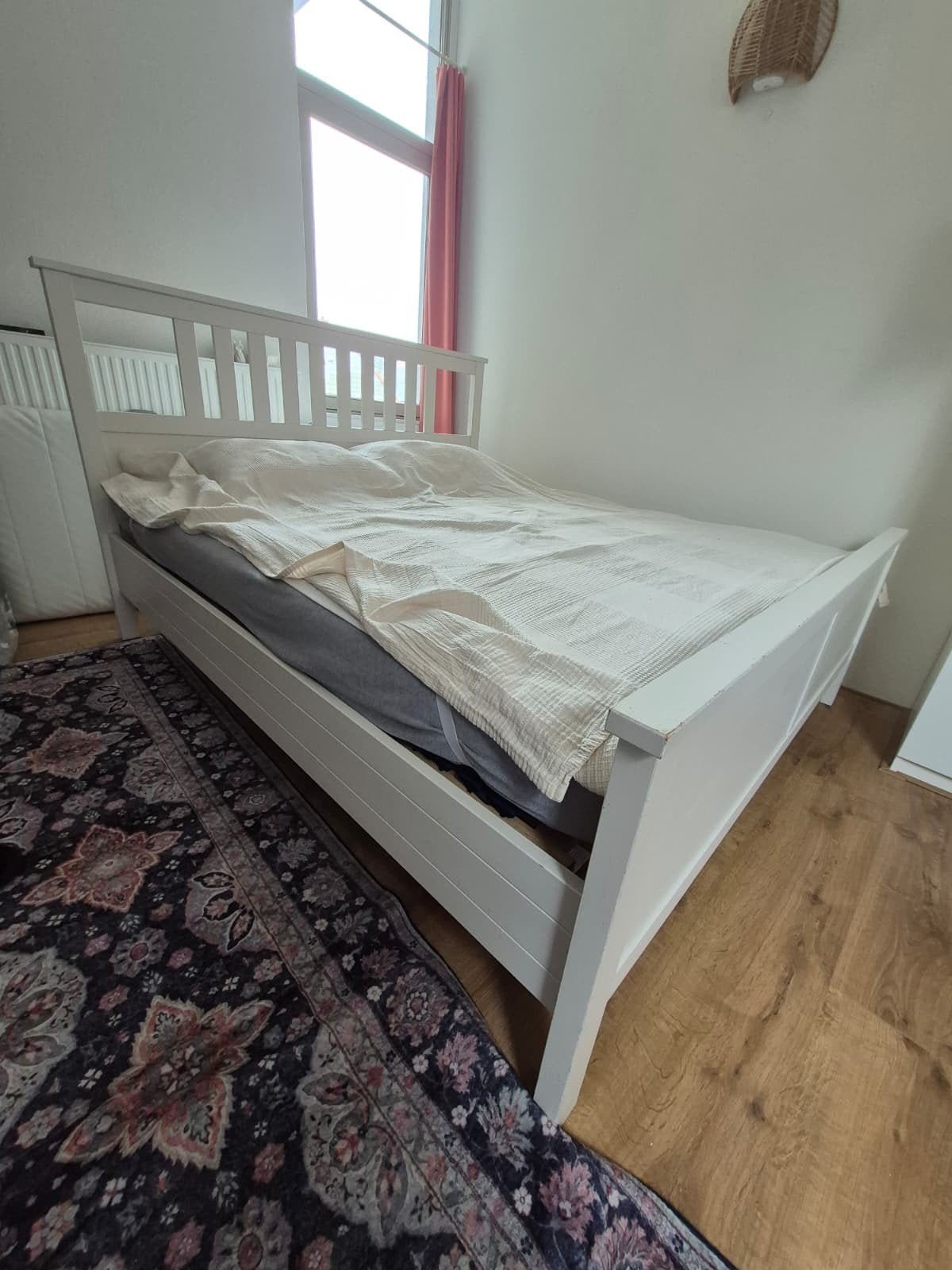 Hemnes Bedframe IKEA, Ophalen, Gebruikt, Hemnes, Wit