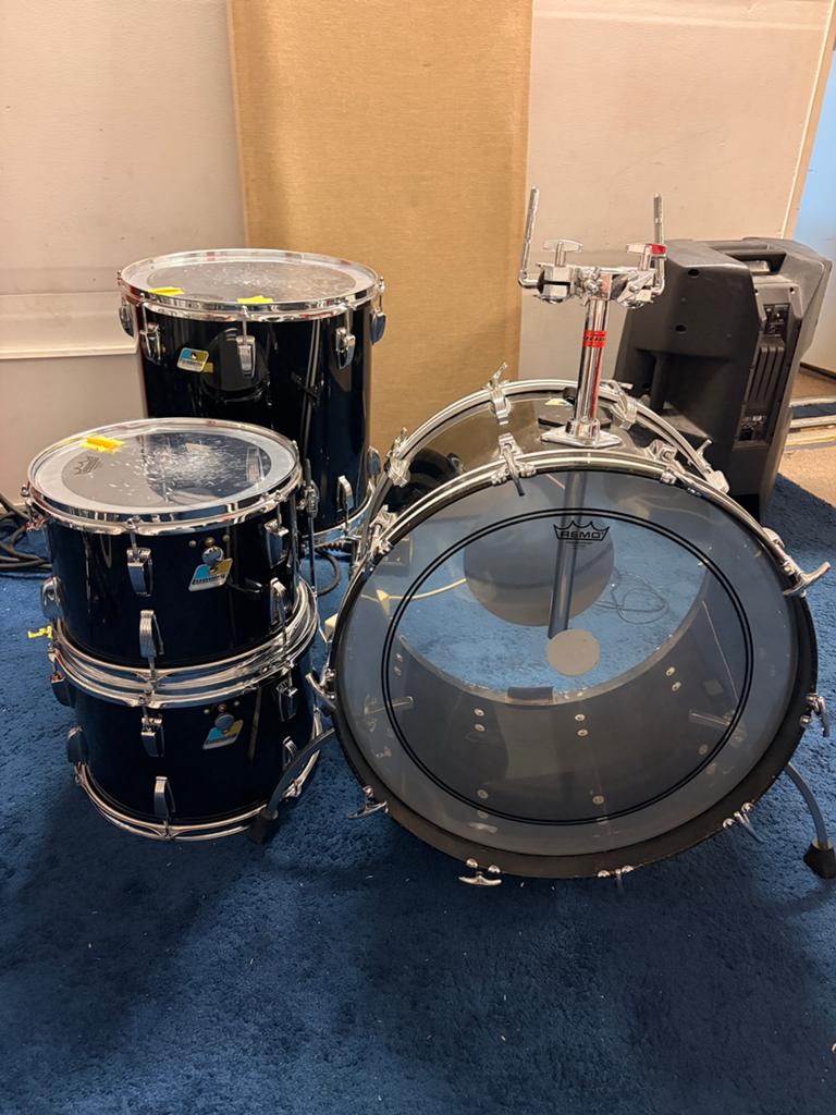 Ludwig 70’s Vistalite Solid Black drumstel, Ophalen, Gebruikt, Ludwig