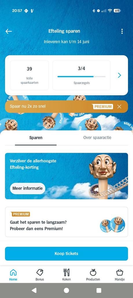 Efteling kortings kaarten!, Ophalen of Verzenden, Nieuw, Overige typen