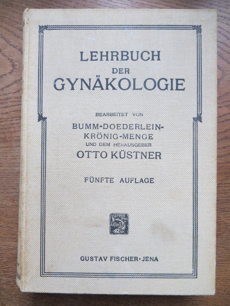 Lehrbuch der Gynäkologie, Bumm - Doederlein - Krönig-Menge, Ophalen of Verzenden