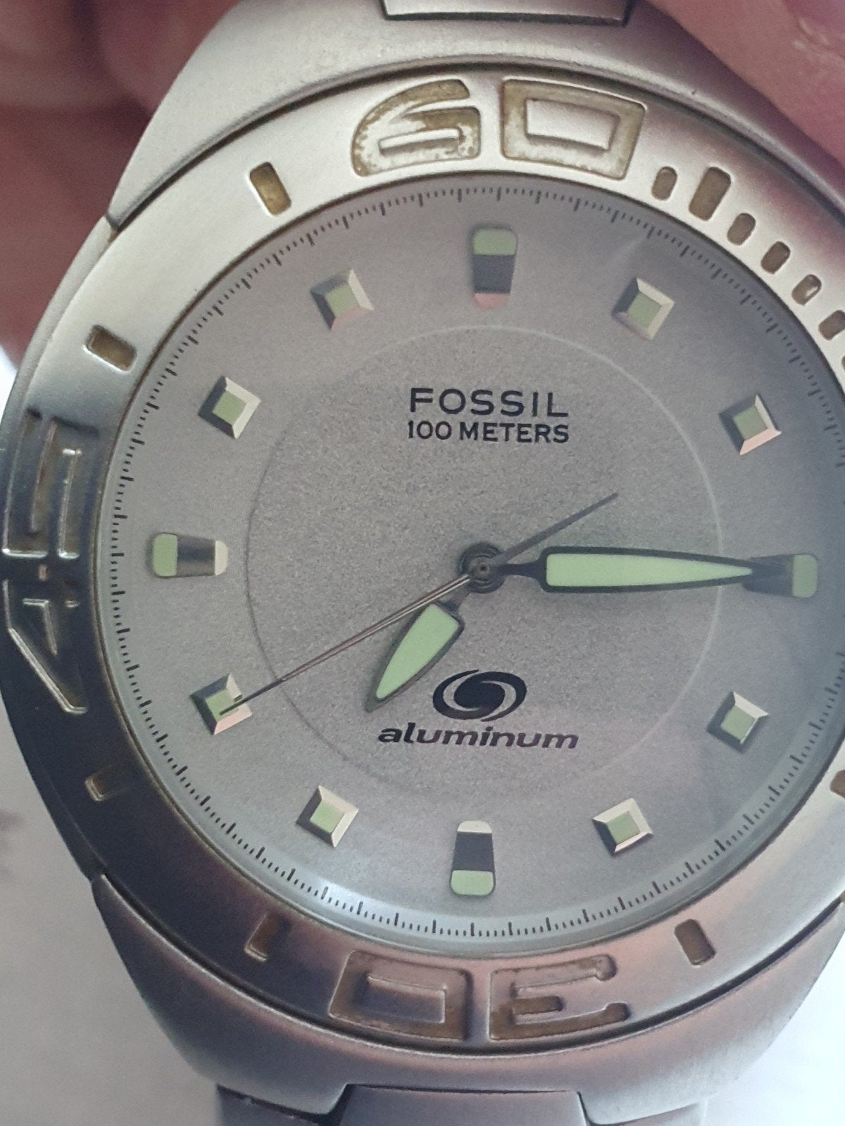 Fossil AL 2397 Blue Aluminium Horloge, Overige merken, Overige materialen, Gebruikt, Polshorloge