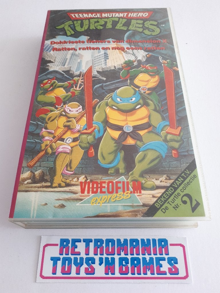 vhs tmnt turtles - turtles collectie nummer 2, Cd's en Dvd's, VHS | Kinderen en Jeugd, Alle leeftijden, Verzenden, Zo goed als nieuw
