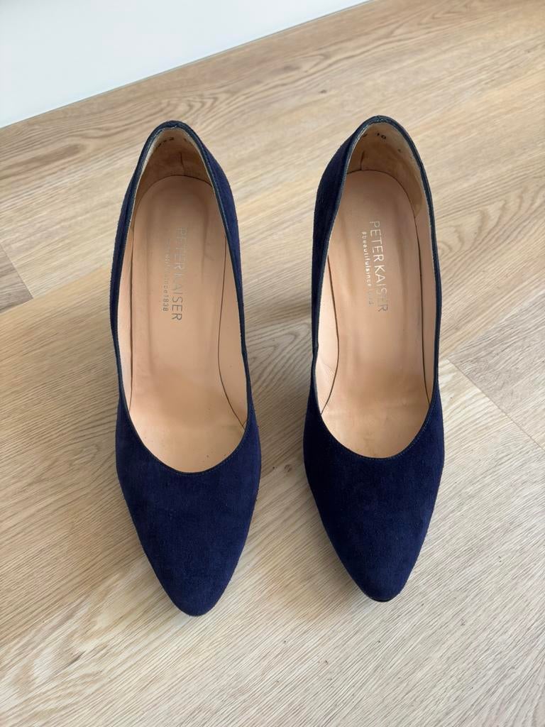 Peter Kaiser pumps donkerblauw suede maat 39, Pumps, Blauw, Ophalen of Verzenden, Zo goed als nieuw