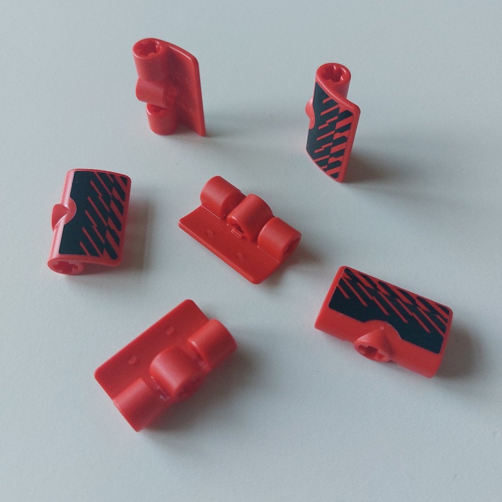 6 technic Lego paneel gebogen 2x3x1 rood, Lego, Ophalen of Verzenden, Zo goed als nieuw, Technic