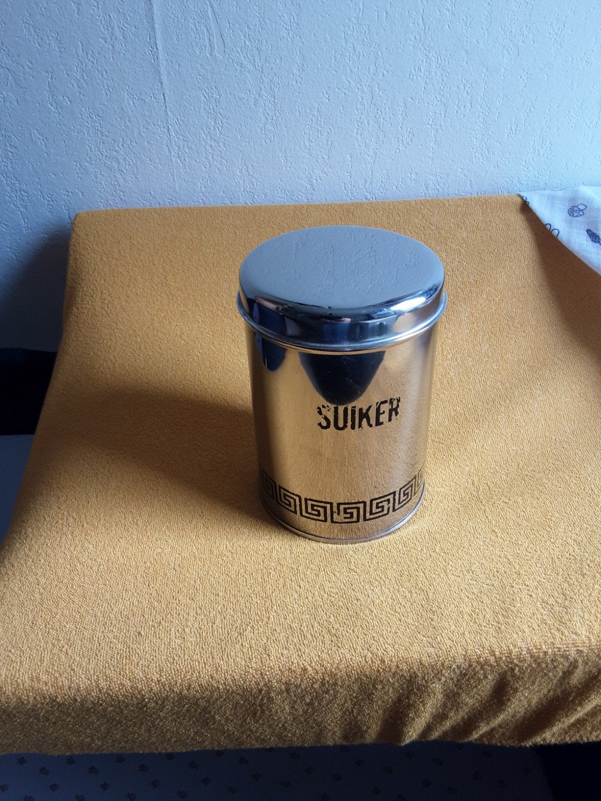 Vintage Suiker Voorraadpot - Metaal, Ophalen of Verzenden