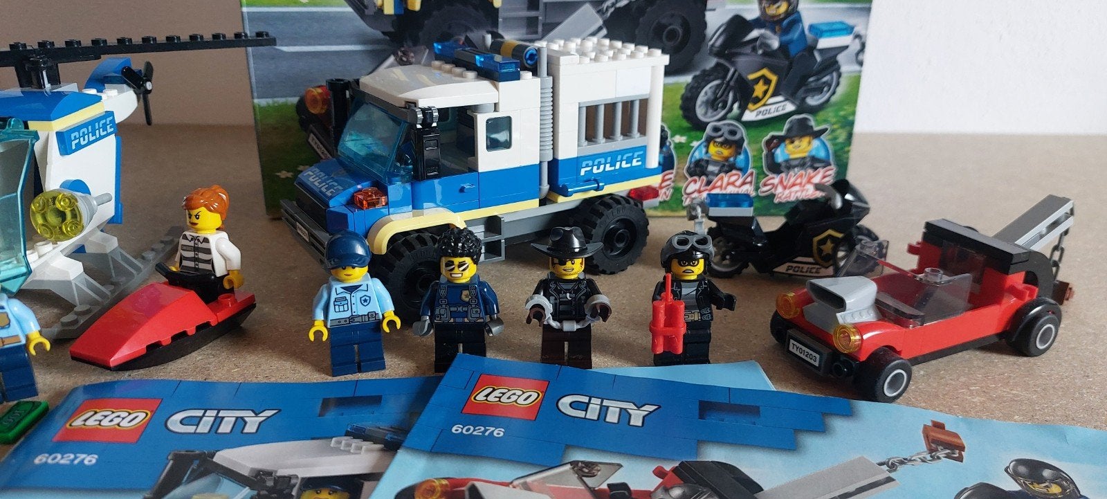 Lego City 60276 Politie Transport met helikopter, Inclusief instructies, Lego, Ophalen of Verzenden, Complete set