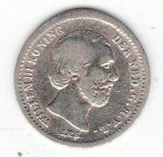 26-831 Nederland 5 cent 1855, Postzegels en Munten, Munten | Nederland, Koning Willem III, Zilver, Ophalen of Verzenden, Losse munt