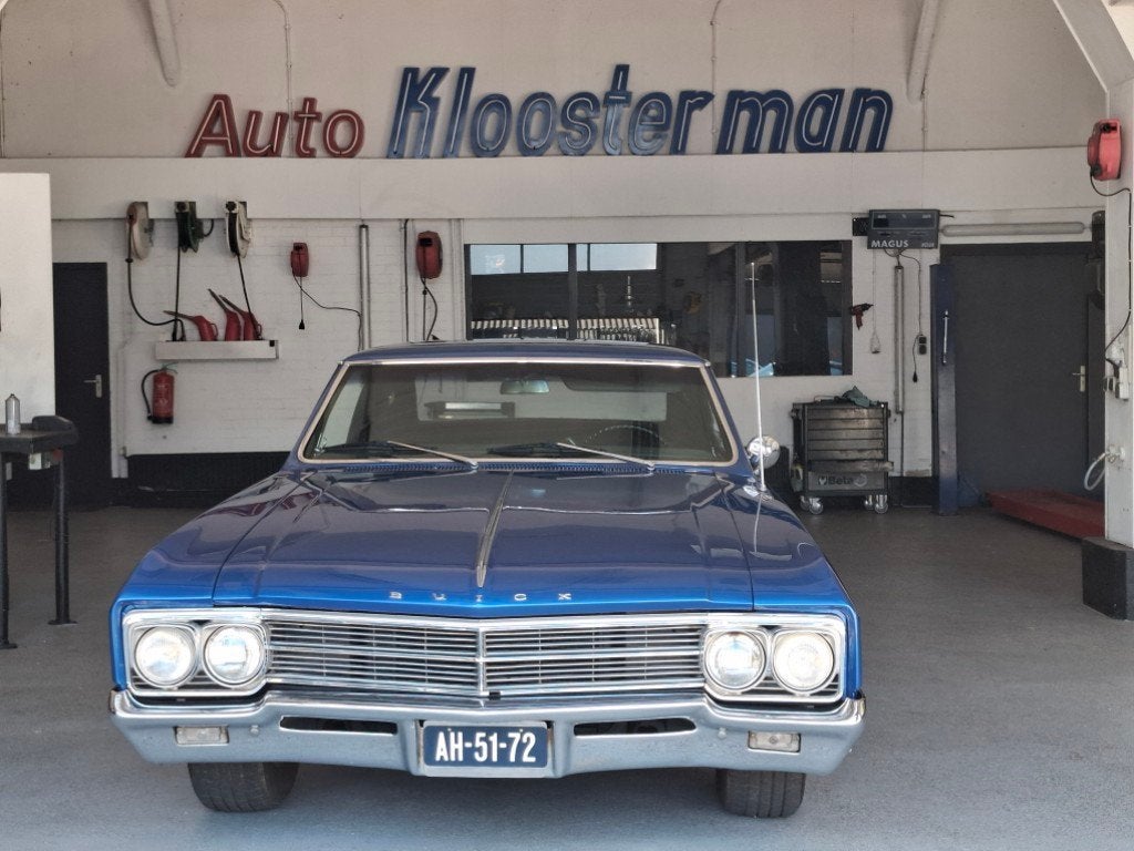 Buick Skylark Sport Coupé, Auto's, Buick, Achterwielaandrijving, Metallic lak, Blauw, Leder