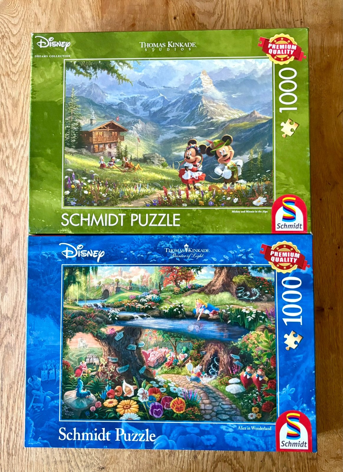 Disney puzzels Schmidt, Ophalen of Verzenden, 500 t/m 1500 stukjes, Zo goed als nieuw