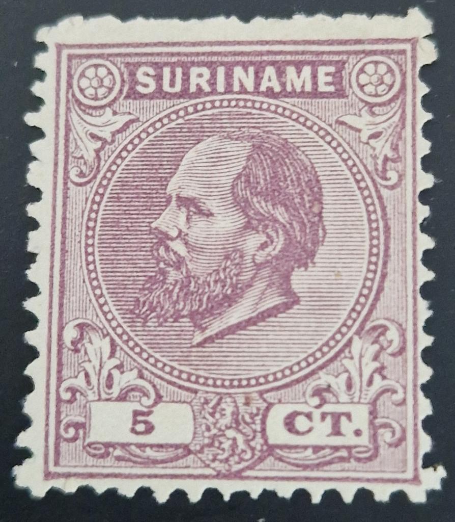 Suriname 1873-1888 - nvph 5 - Koning Willem III, Verzenden, Postfris