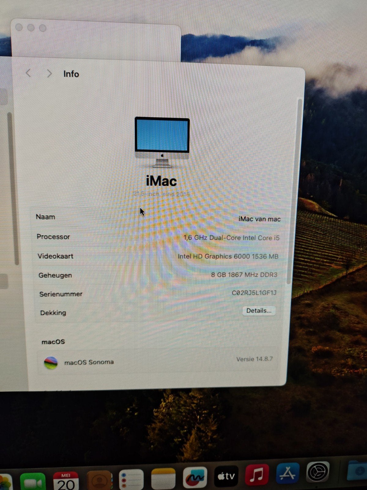 Apple iMac 21.5-inch Late 2015 - 8GB RAM, 1TB HDD, Computers en Software, Apple Desktops, Gebruikt, Ophalen of Verzenden, 21.5-inch