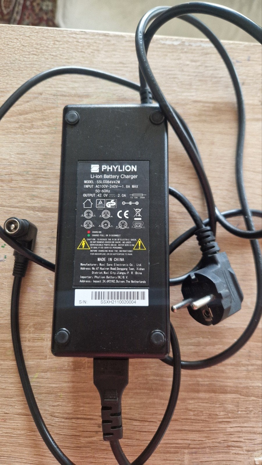 Phylion Li-ion Batterijlader SSL084V42M, Gebruikt
