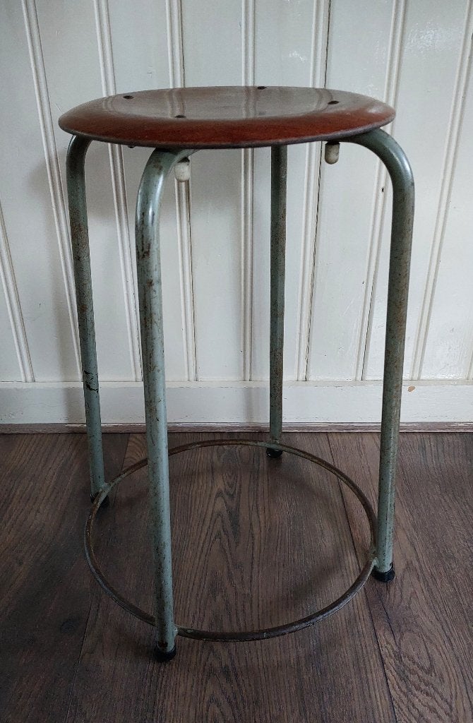Kruk/schoolkruk, vintage, industrieel, Ophalen, Gebruikt, Overige materialen
