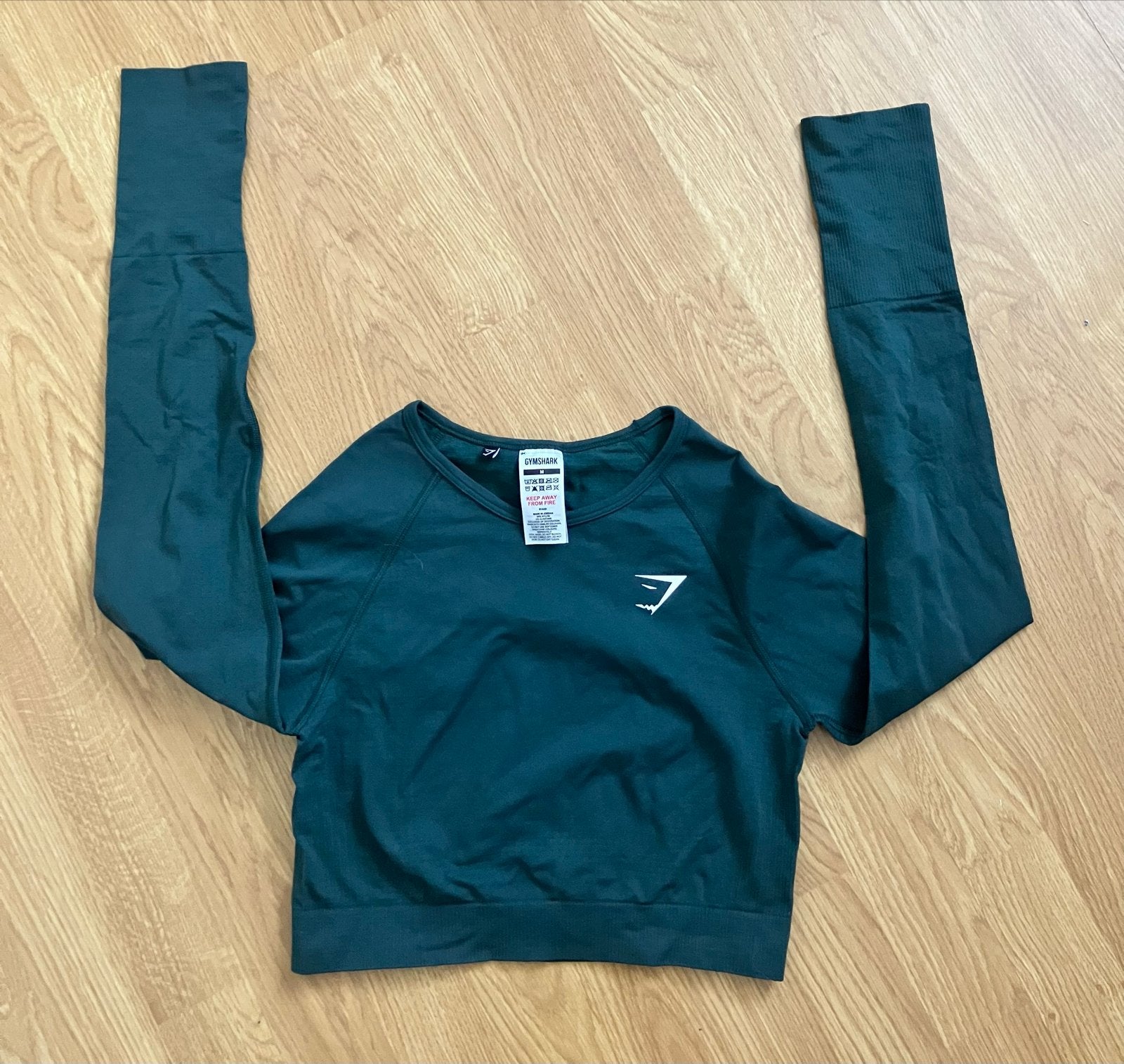 Gymshark sporttop, maat M, zo goed als nieuw, Maat 38/40 (M), Ophalen of Verzenden, Groen, Fitness of Aerobics