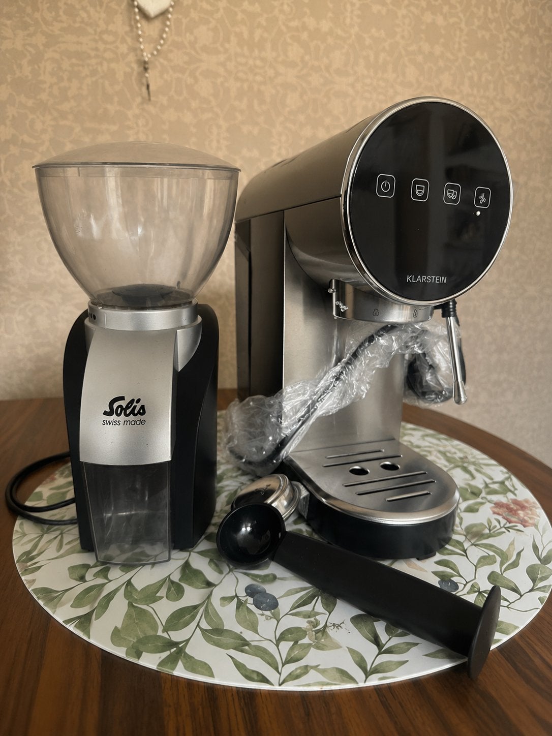 Klarstein Furore Espressomachine & Solis Typ 166 Koffiemolen, Espresso apparaat, Nieuw, Ophalen of Verzenden, 2 tot 4 kopjes