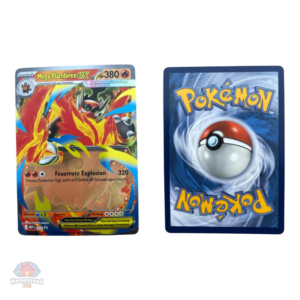 Mega-Flambirex EX 035 Ascended Heroes German Promo Holo NM, Verzenden, Zo goed als nieuw, Losse kaart, Foil
