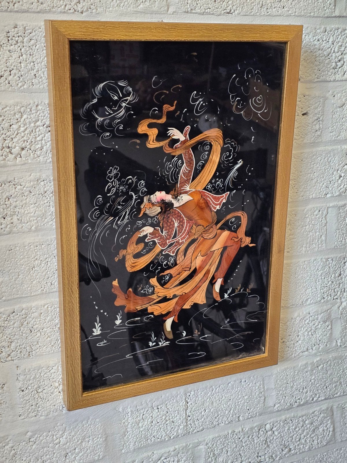 Antiek oosters inlegwerk, Antiek en Kunst, Overige herkomsten, Ophalen of Verzenden, Schilderij, Hout