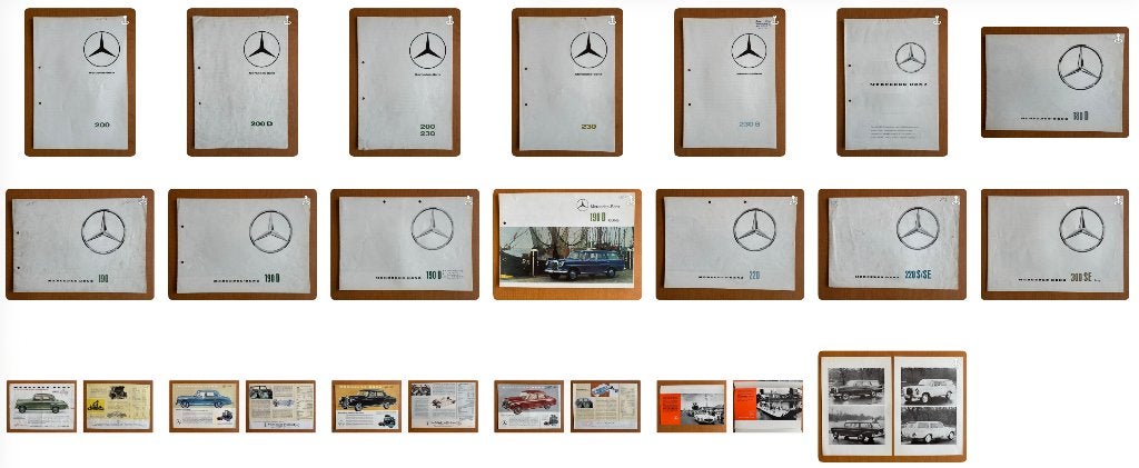 Mercedes jaren 50 en 60 folders, Ophalen, Gelezen, Mercedes