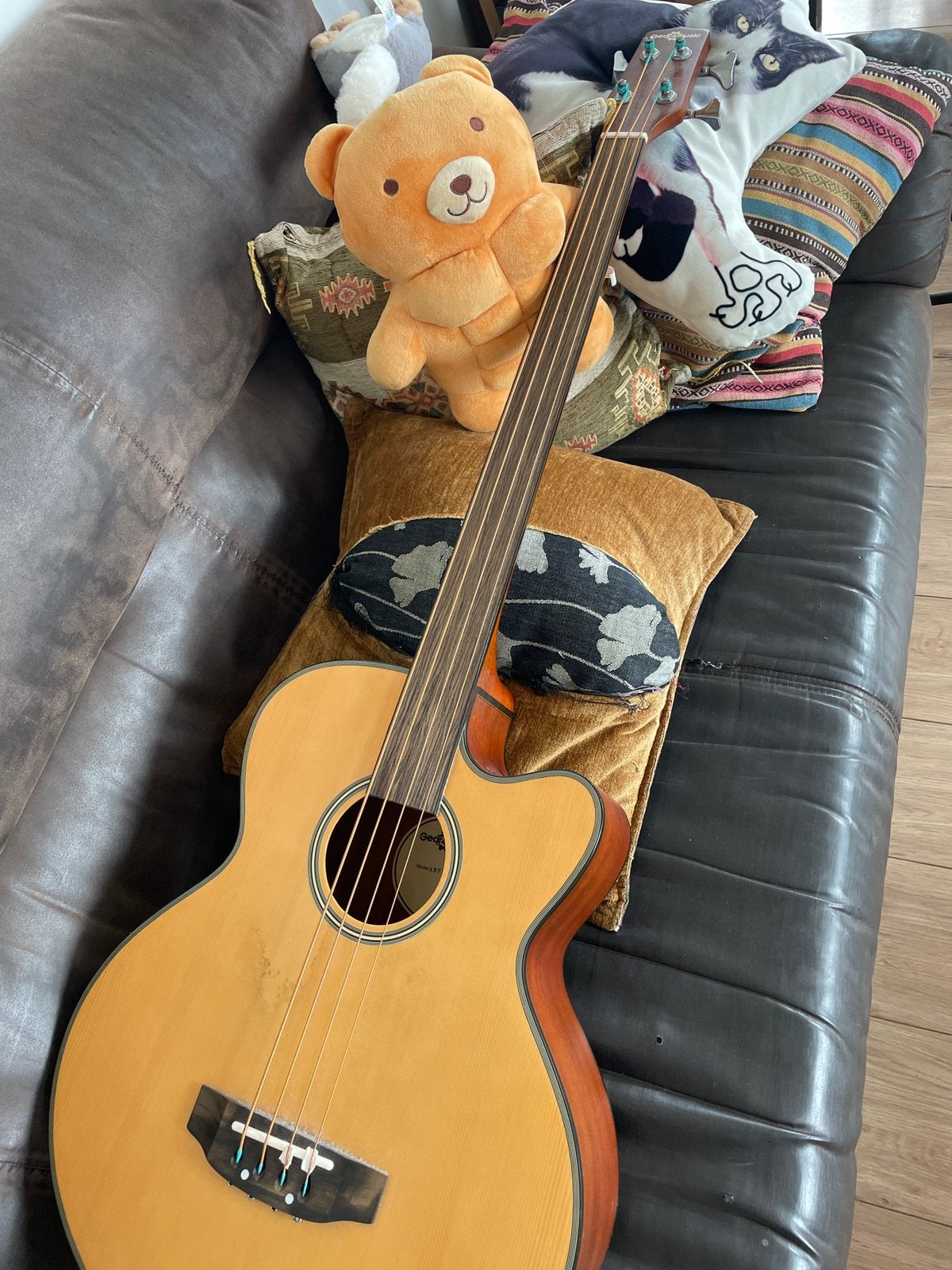 Acoustic Fretless Bass - with pickup for amplification, Muziek en Instrumenten, Ophalen, Zo goed als nieuw