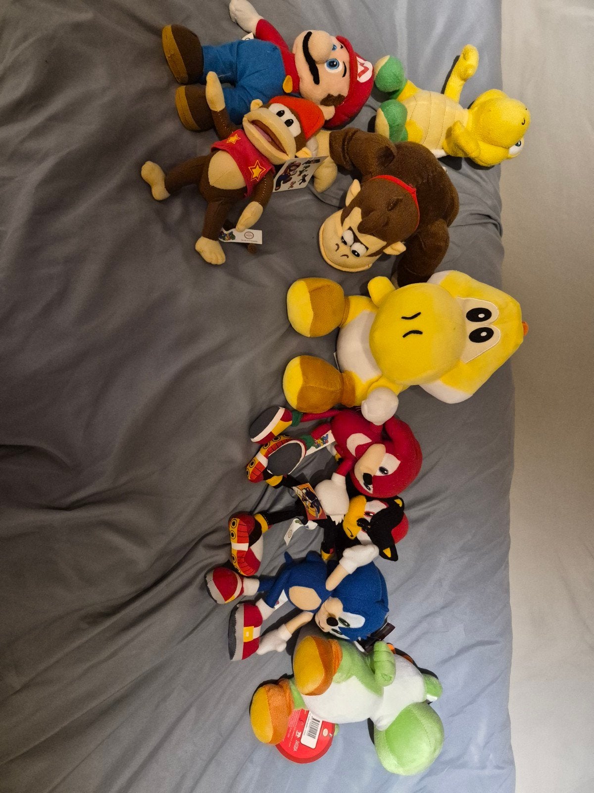 Diverse knuffels van Nintendo en Sega - Zo goed als nieuw, Ophalen, Overige karakters, Overige typen, Zo goed als nieuw