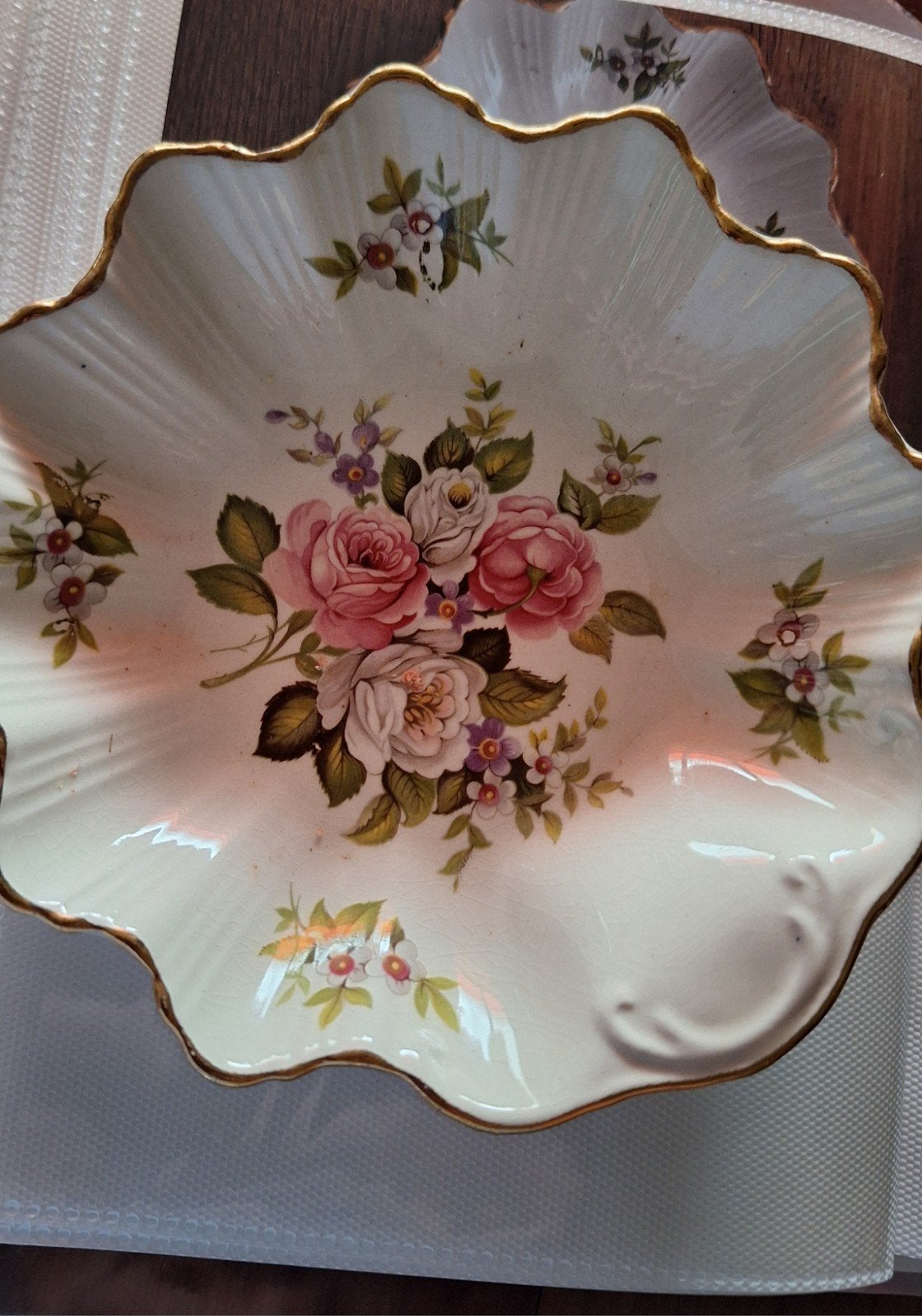 Vintage Old Foley Harmony rose bonbonschaaltje, Ophalen of Verzenden