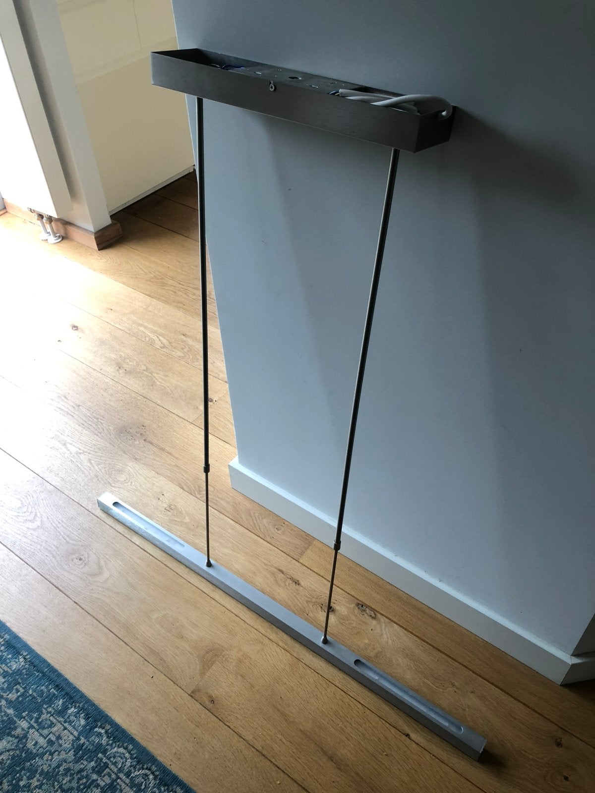 Ledlamp eettafel / buro strak 1 meter, Ophalen, Dimbaar, Zo goed als nieuw, Metaal