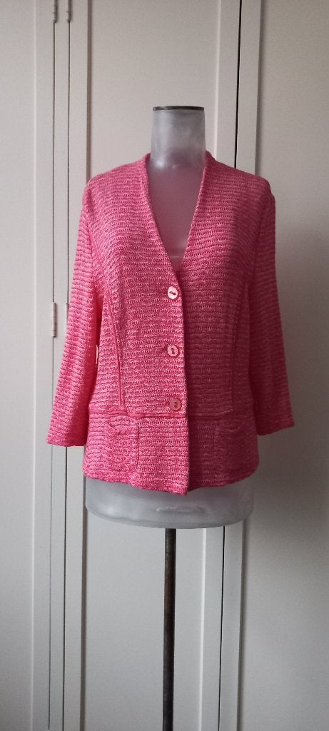Frank Walder vest roze-wit maat 40 zgan, Maat 38/40 (M), Ophalen of Verzenden, Zo goed als nieuw, Roze