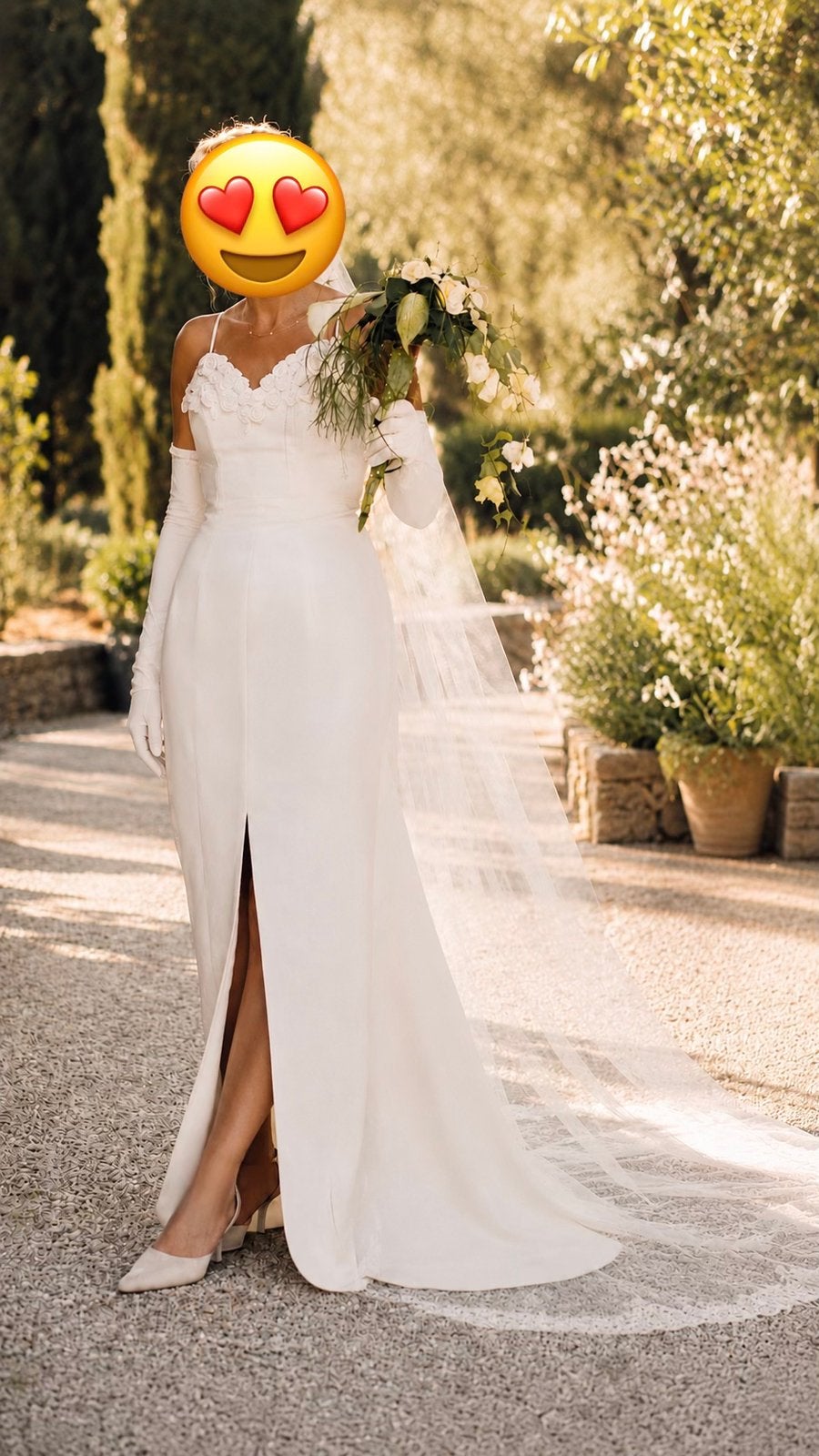 Sincerity bruidsjurk maat S – elegant & sexy met split, Ophalen of Verzenden, Zo goed als nieuw, Wit, Trouwjurk