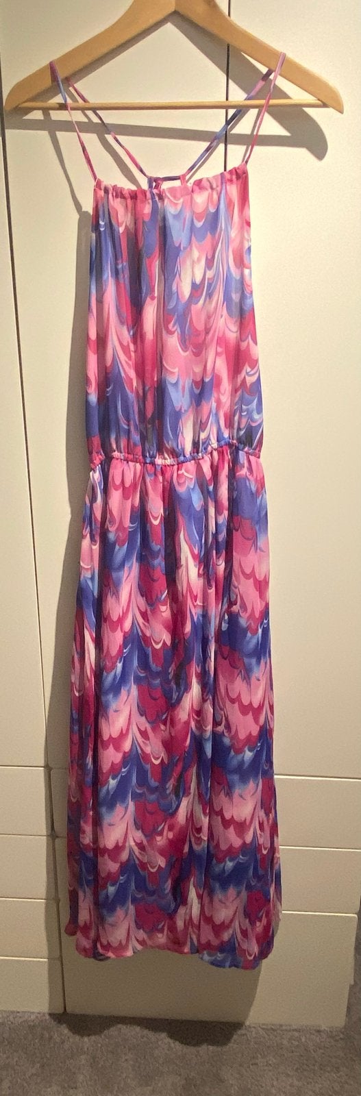 Zomerse maxi-jurk met kleurrijke print maat M/L, Maat 38/40 (M), Meerkleurig, Ophalen of Verzenden, Zo goed als nieuw