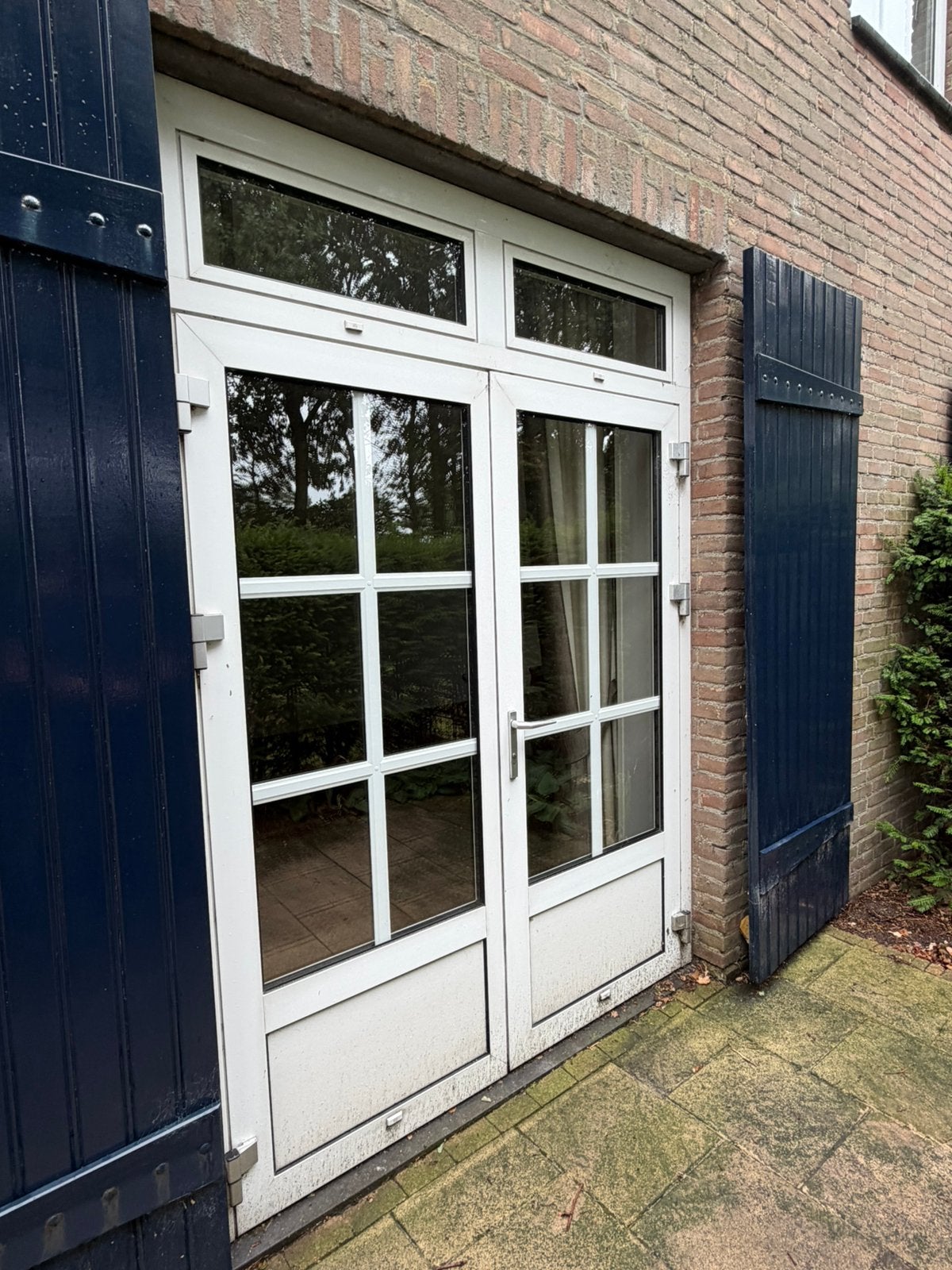 Partij nette kunststof kozijnen, tuindeuren en ramen, Doe-het-zelf en Verbouw, Glas en Ramen, Ophalen, Gebruikt, Gevelraam of Ruit