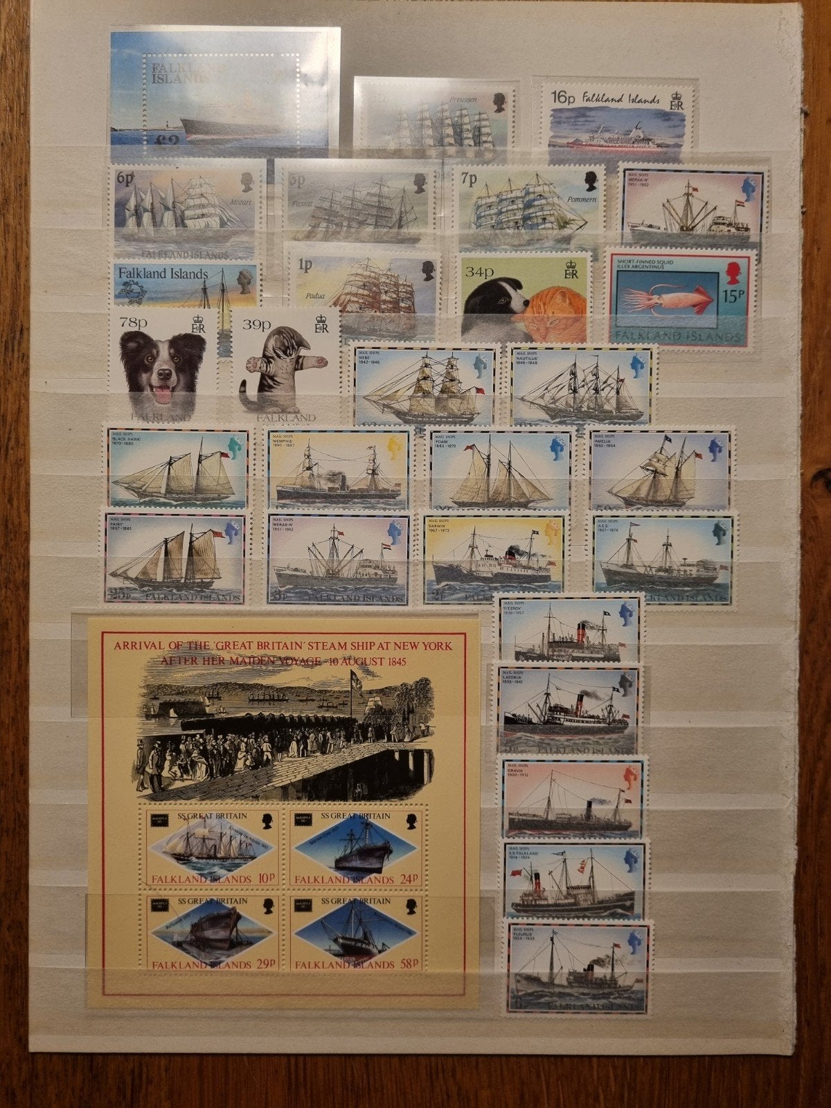 Falklandeilanden Postzegelcollectie Schepen en Dieren, Ophalen of Verzenden, Na 1940, Gestempeld