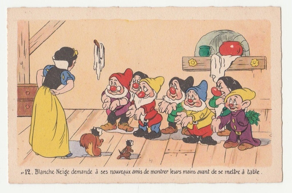 Disney.  Sneeuwwitje., Verzamelen, Verzenden, 1940 tot 1960, Ongelopen, Overige thema's