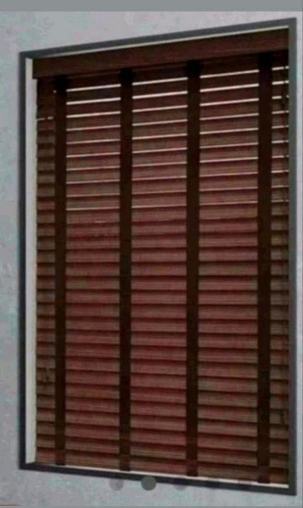 Houten jaloezie Tuiss 64 x 128. Nieuw. Bali Cacao, Huis en Inrichting, Bruin, 100 tot 150 cm, Nieuw, 50 tot 100 cm