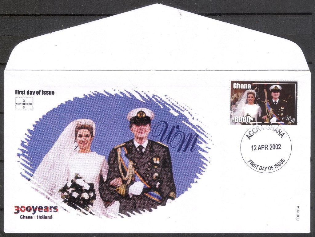 Ghana - Willem-Alexander en Máxima (2), Postzegels en Munten, Verzenden, Envelop
