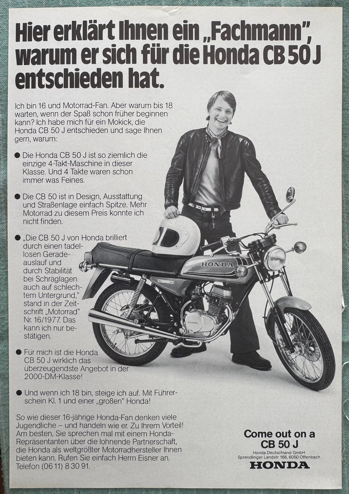 Advertentie Honda CB50J, Verzenden, Zo goed als nieuw, Motoren