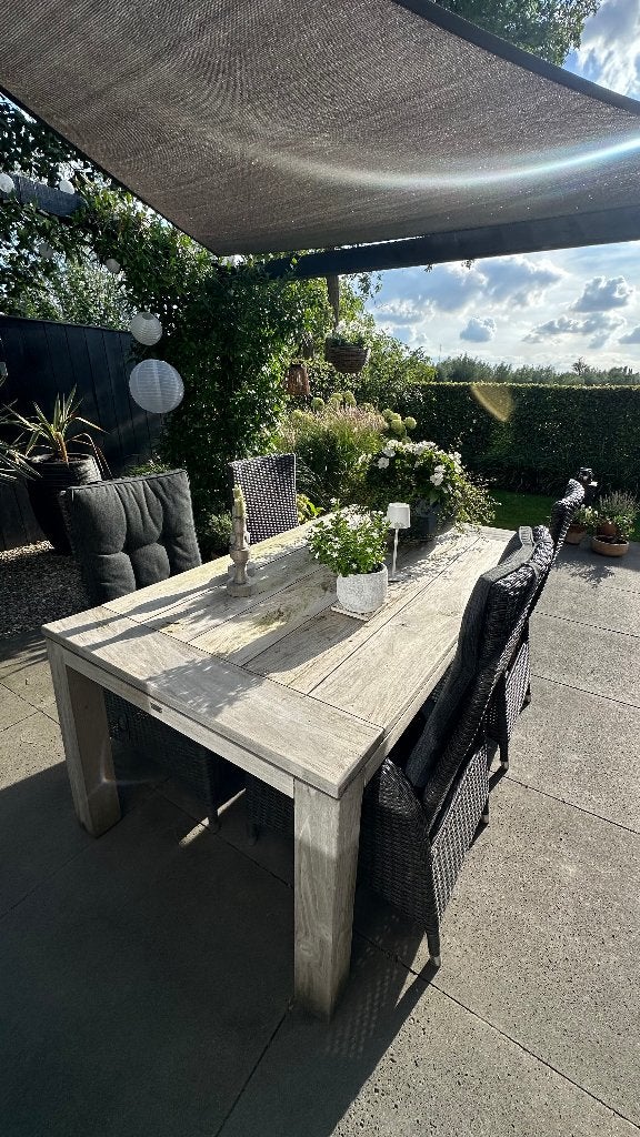 Tuinset 1.80 x 1.00, Ophalen, 4 zitplaatsen, Gebruikt, Tuinset