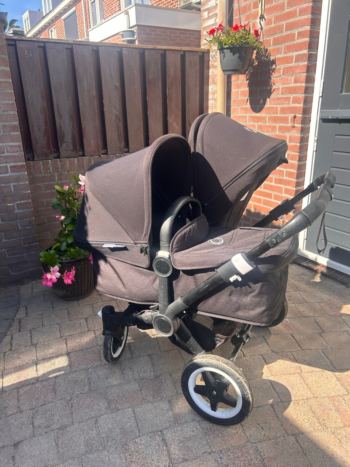 Bugaboo Donkey 2 Duo - Complete set voor 2 kinderen, Ophalen, Gebruikt, Combiwagen, Duowagen