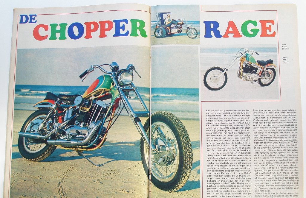 Tijdschriftartikel over de Chopper rage uit 1971, Verzenden, Gebruikt, Motoren