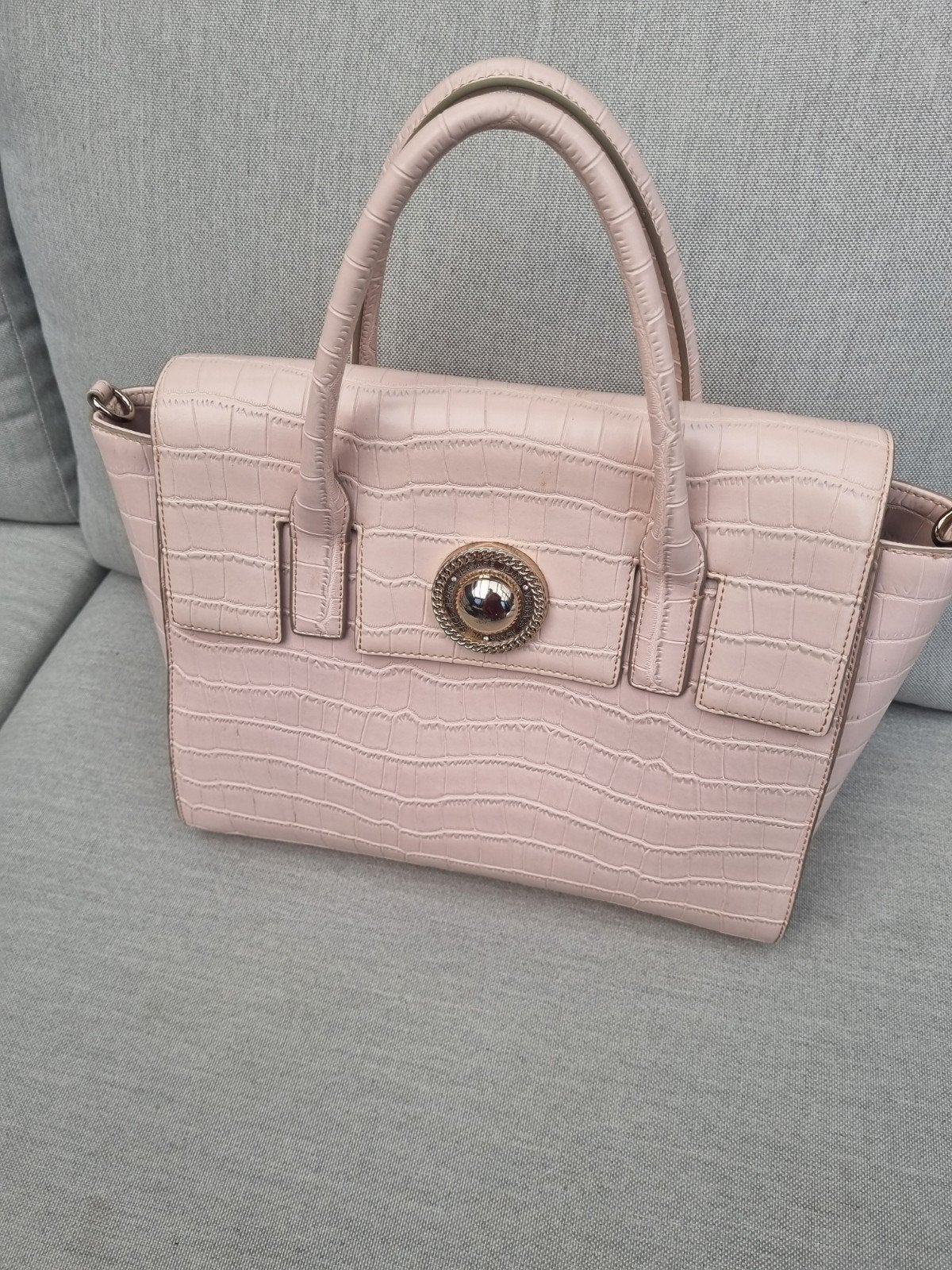 Versace Jeans Couture handtas roze krokodillenprint, Ophalen of Verzenden, Zo goed als nieuw, Roze, Handtas