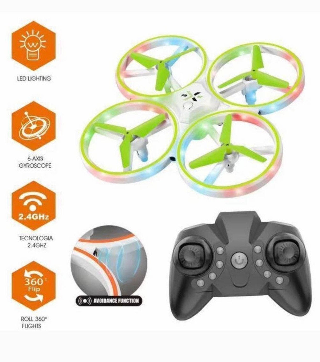 Swift bestuurbare drone RC + led-licht met controller NIEUW, H, H, B, Nieuw