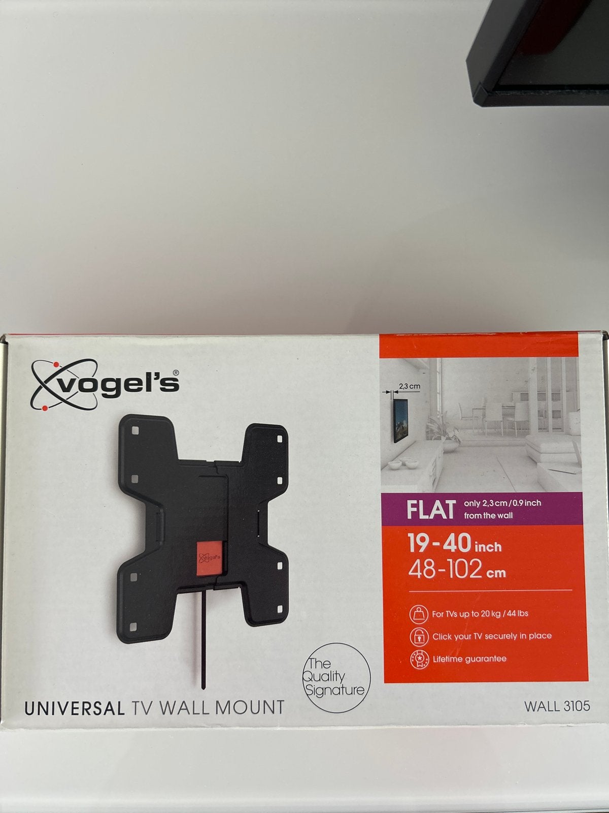 Vogel WALL 3105 Universele TV Muurbeugel 19-40 inch, Ophalen of Verzenden, Nieuw