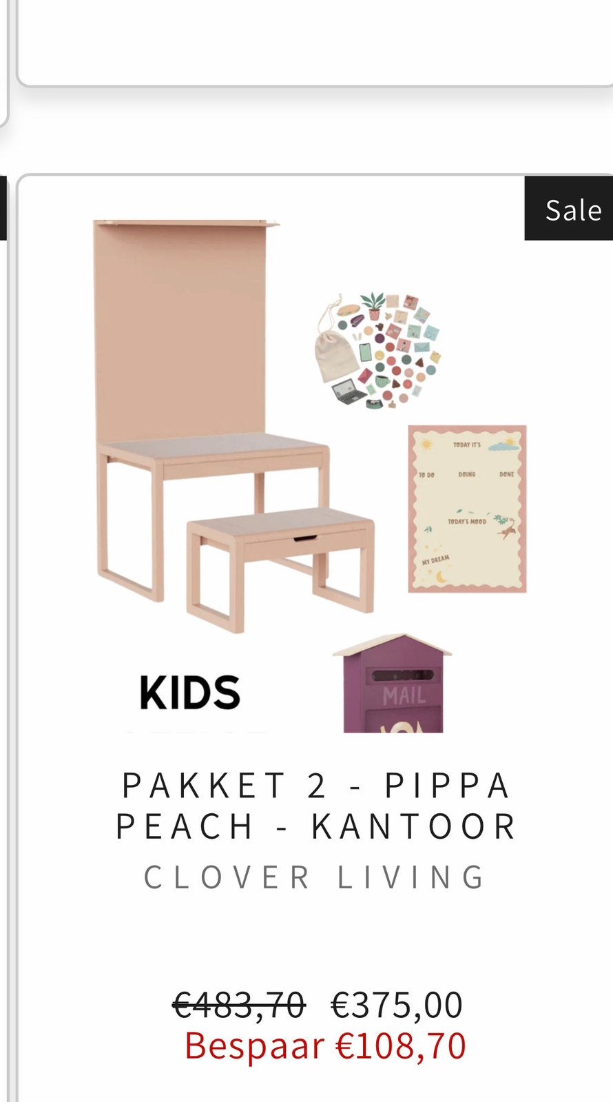 Kinderbureau clover living, Ophalen, Zo goed als nieuw