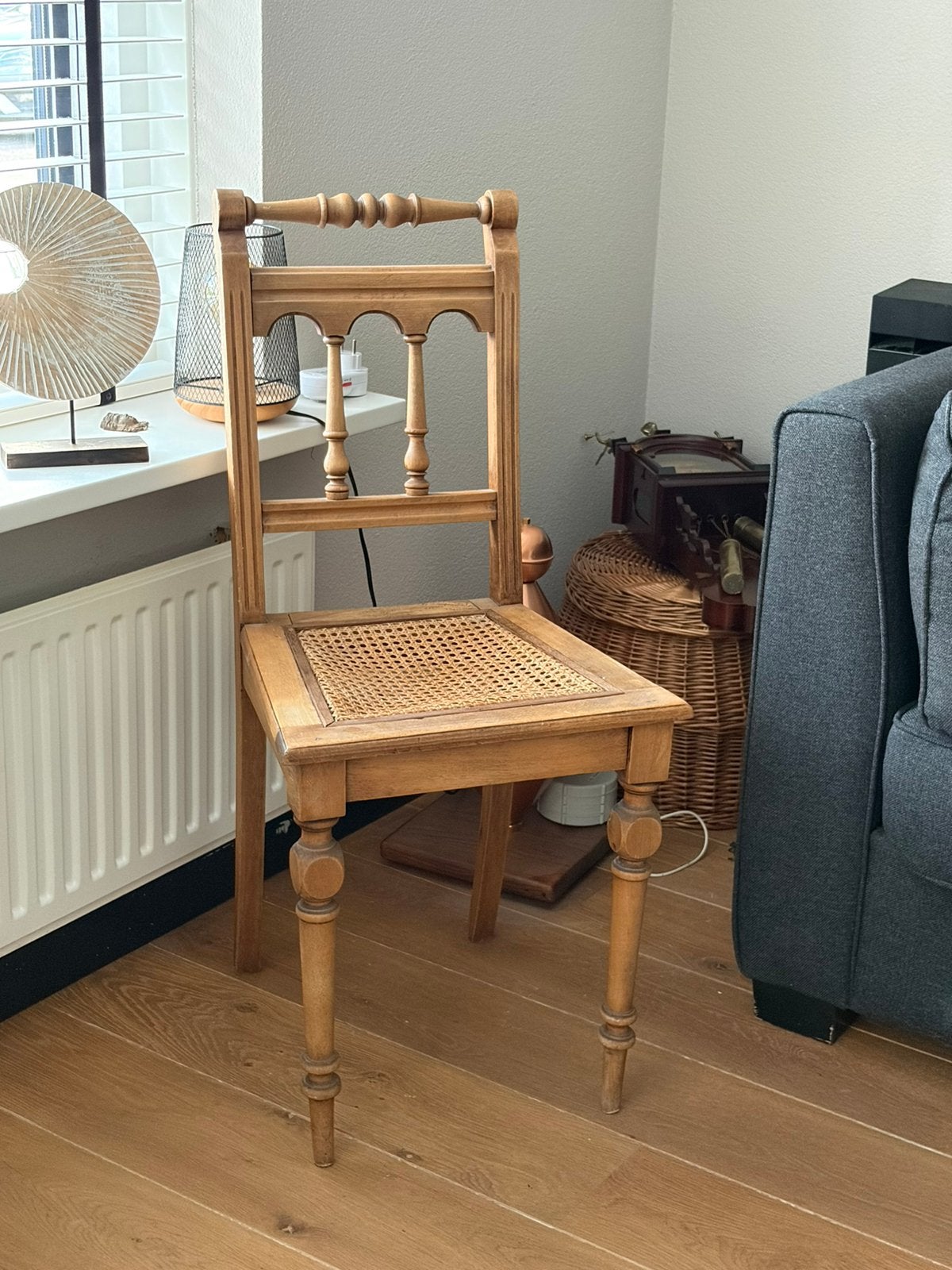 Oud Grenen Biedermeier Eetkamer Stoel, Antiek en Kunst, Ophalen
