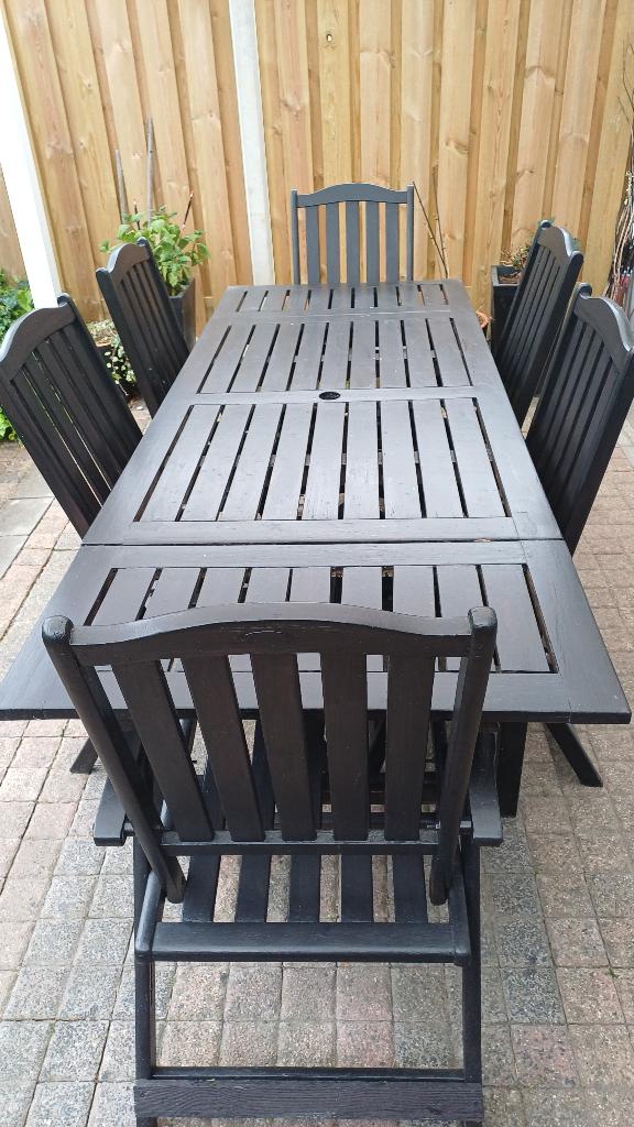 Tuin set, Ophalen, Gebruikt, 6 zitplaatsen, Teakhout