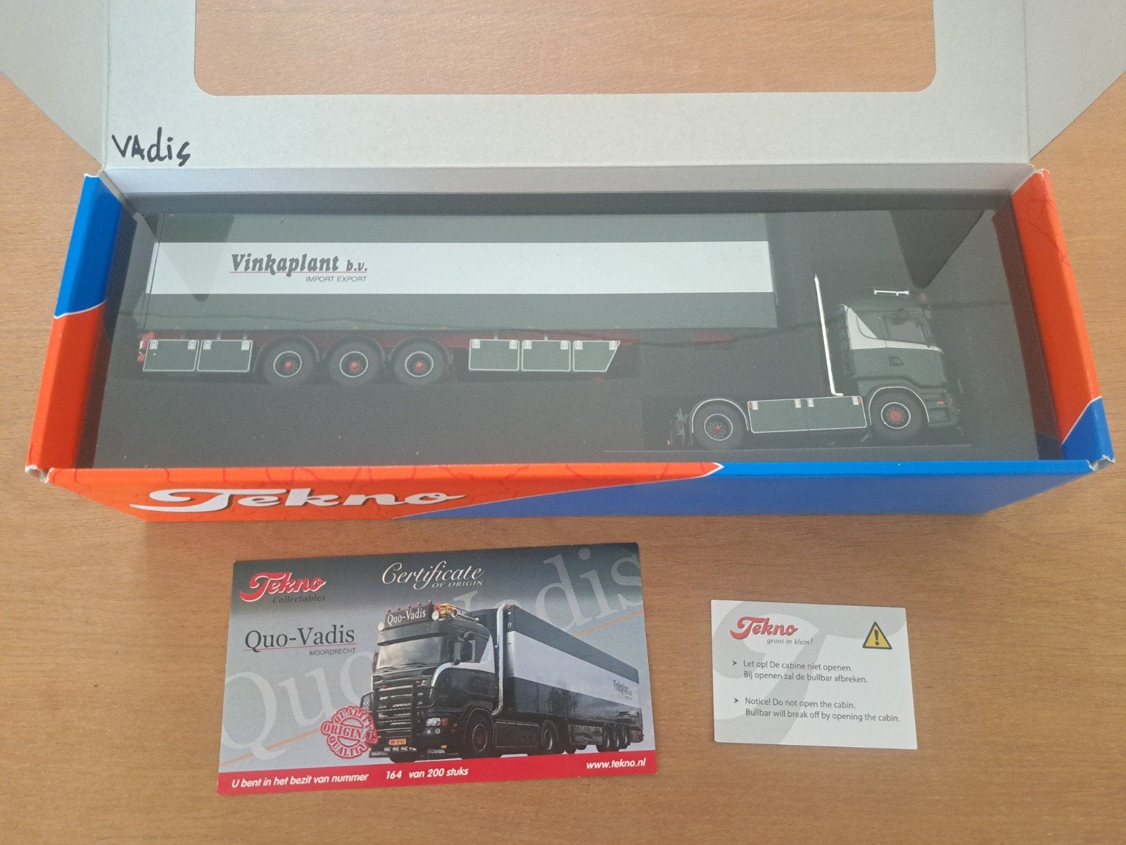 Tekno Scania Quo Vadis Vinkaplant Moordrecht model truck, Ophalen of Verzenden, Zo goed als nieuw, Bus of Vrachtwagen, Tekno