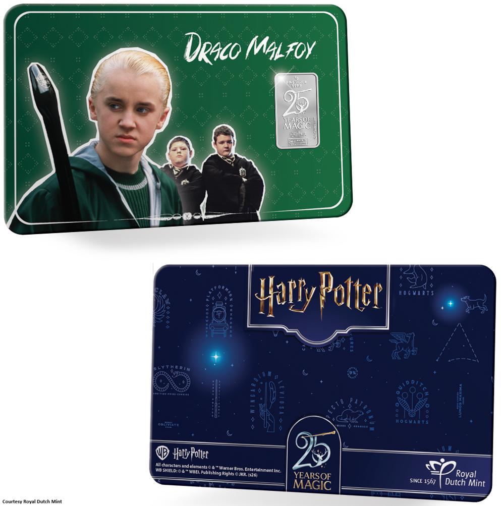 Nederland: 25 Years of Magic, versie Draco Malfidus Ag 0,999, Postzegels en Munten, Setje, Zilver, Overige landen, Overige waardes