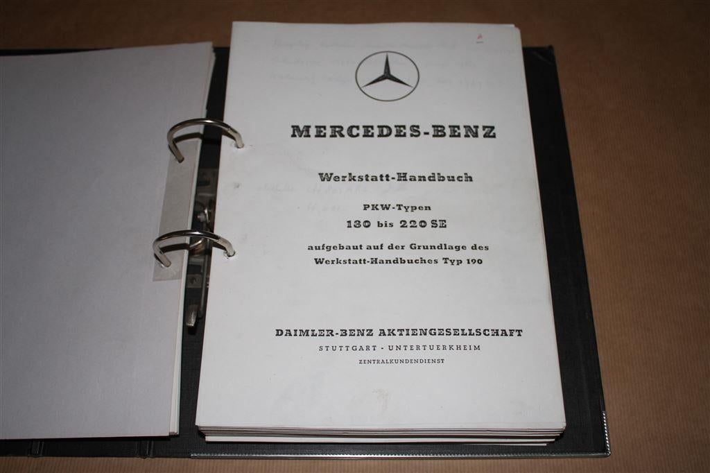 Mercedes-Benz Werkstatt-Handbuch PKW-typen 180 bis 220 SE, Ophalen of Verzenden