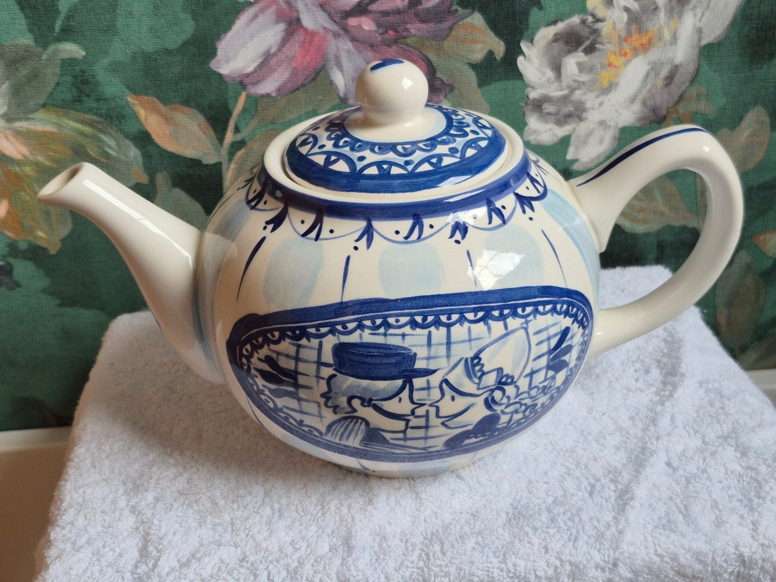 Blond Amsterdam Delfts Blond Theepot blauw, Ophalen of Verzenden, Zo goed als nieuw, Aardewerk, Blond Amsterdam