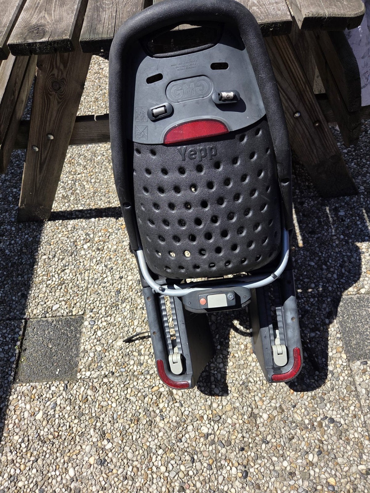 Yepp Achterzitje Fietsstoeltje Zwart, Ophalen, Gebruikt