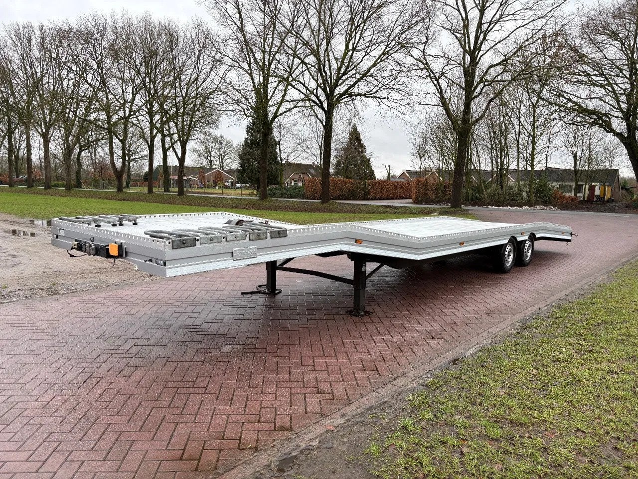 VELDHUIZEN Be oplegger ambulance auto transporter 5.5 TON, Auto's, Overige brandstoffen, Origineel Nederlands, Bedrijf, Zilver of Grijs